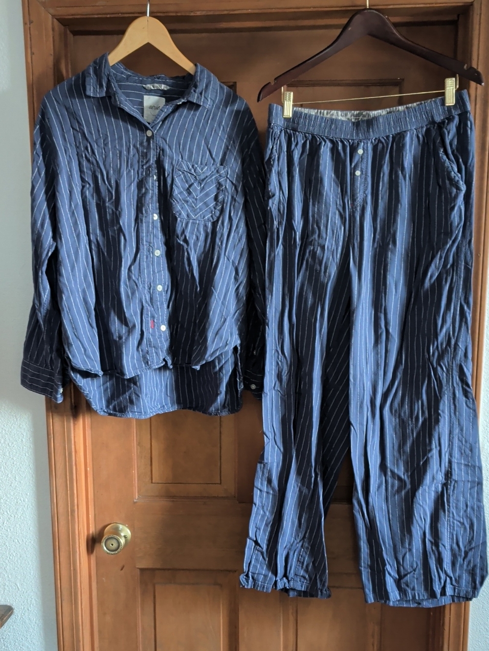 Aerie Striped Navy Relaxed Women's Pajama Set